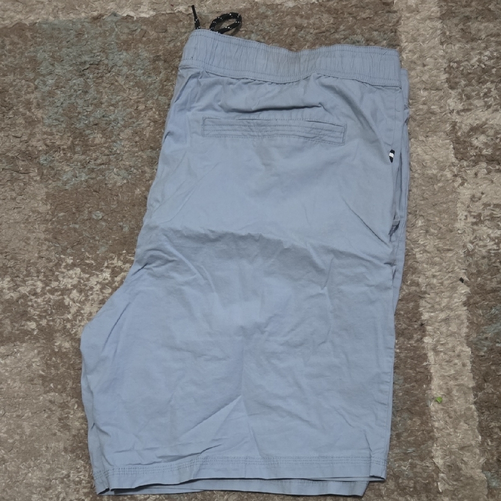 Blue Athletic Shorts with Elastic Waistband